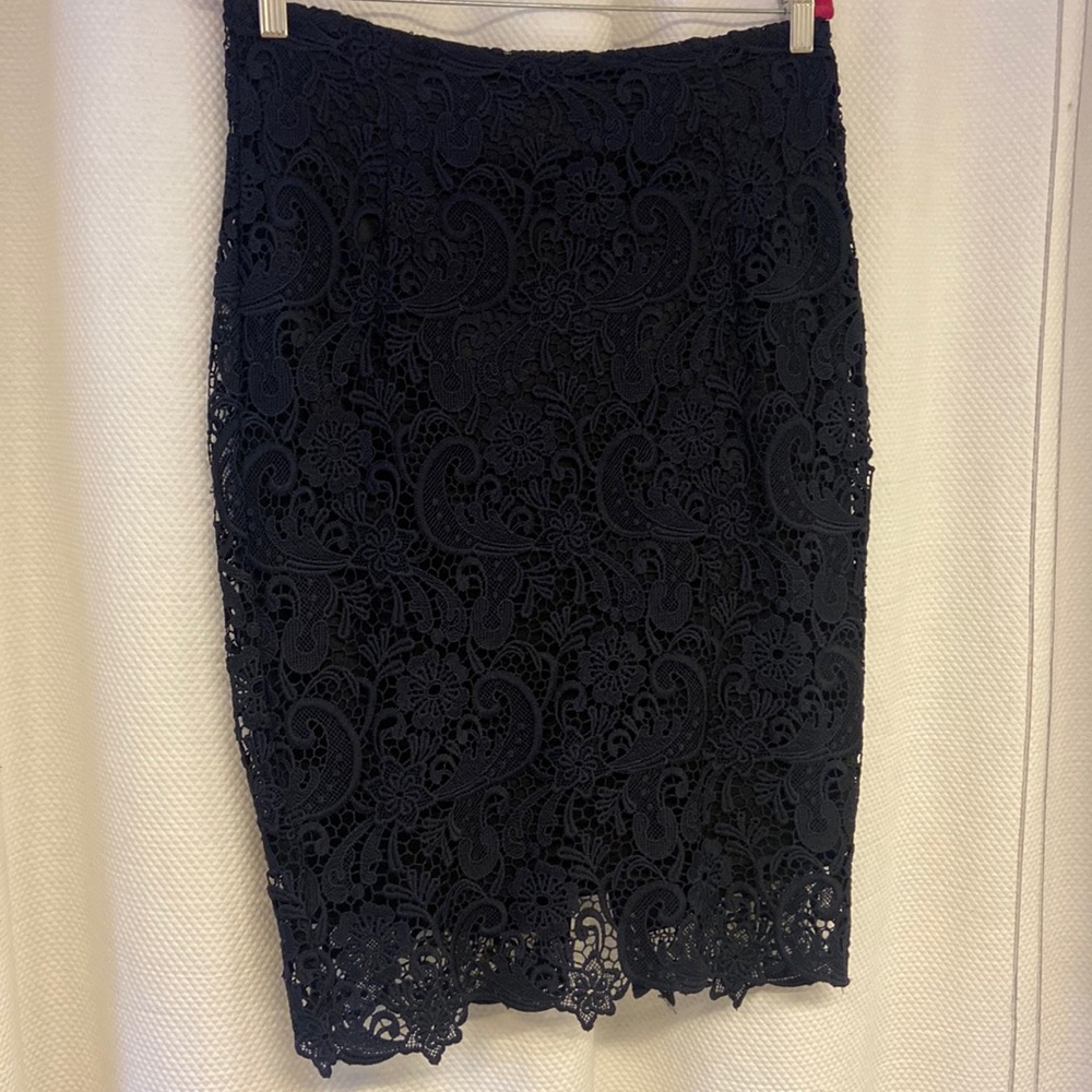 Zara Lace High Waist Pencil Skirt